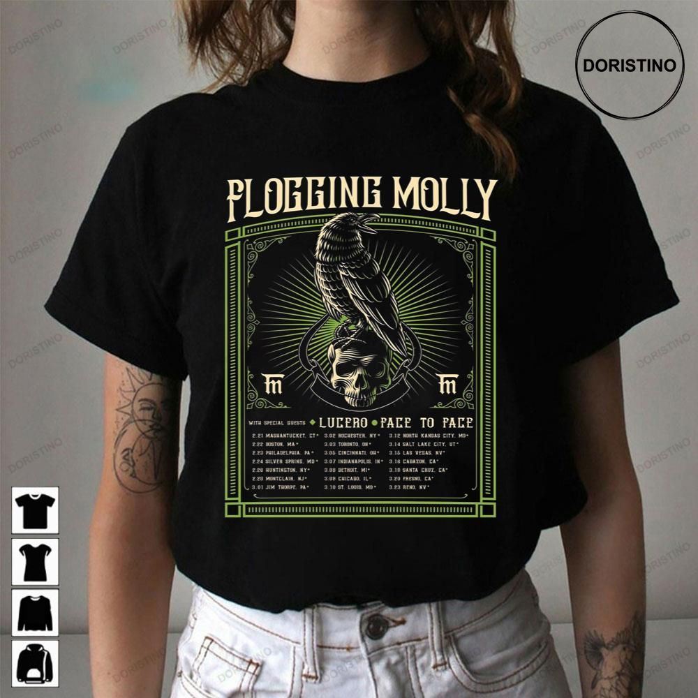 Flogging Molly Lucero Face To Face Limited Edition T-shirts